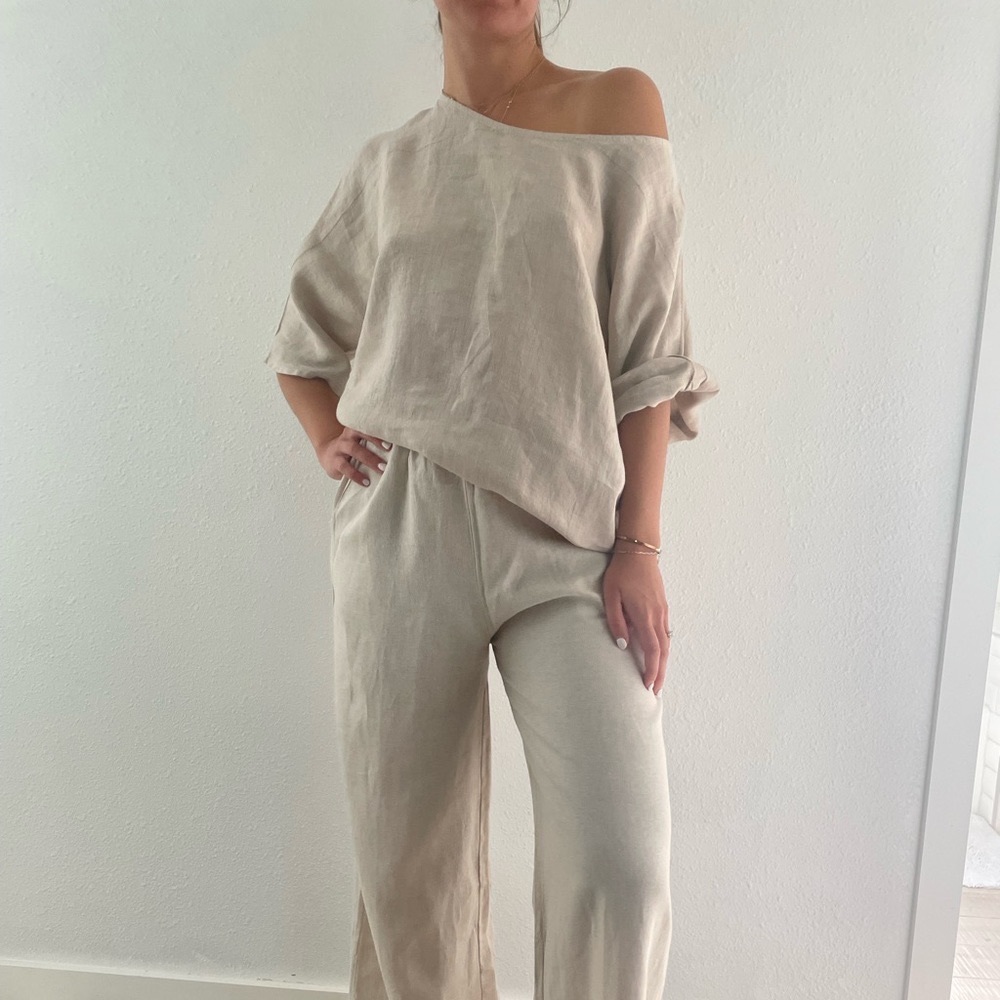 100% Italian linen set - size medium/large